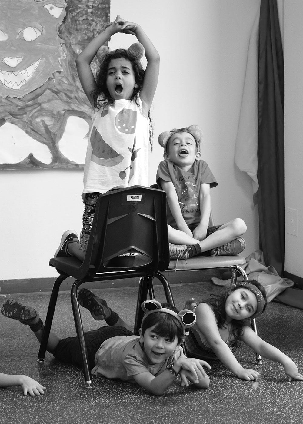 Kids and Teens Black and White Photo Alice's Rock N Roll Adventure