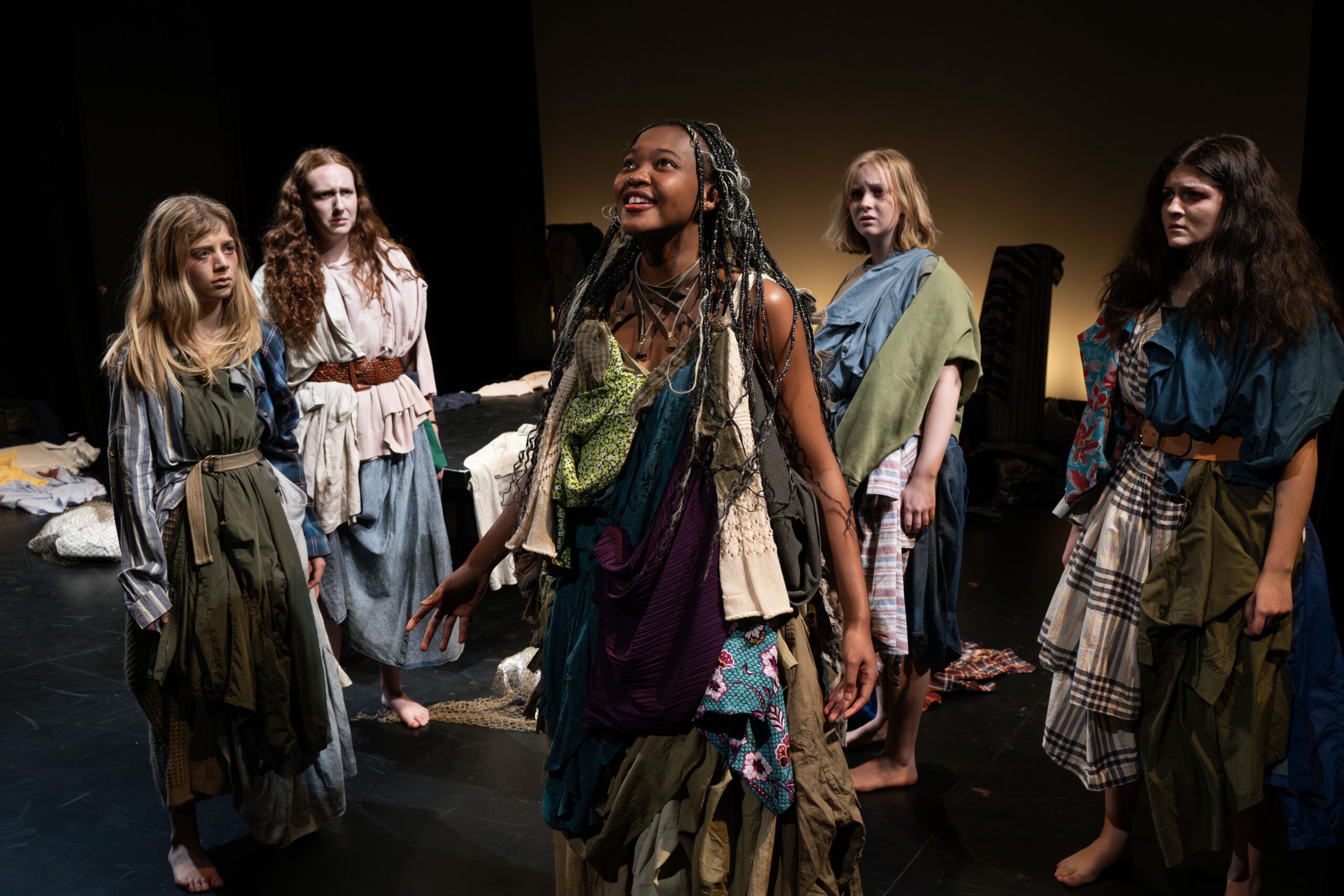 a group of women in clothing
