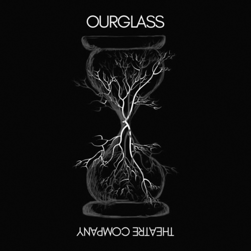 Ourglass Theatre Company logo: hourglass with tree roots.